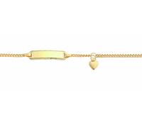 Goldarmband ADELIA´S "333 Gold Flach Panzer Armband Mit Motiven 14 cm", gold, Armbänder, Damen, 14, Gold, Goldarmband, 333 Gold Goldschmuck für Damen (15806103-0) gold