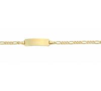 Goldarmband ADELIA´S "585 Gold Figaro Armband 14 cm", gold, Armbänder, Damen, 14, Gold, Goldarmband, 585 Gold Goldschmuck für Damen (39338805-0) gold