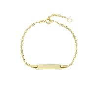 Goldarmband AMOR "2014470", gold (gelbgoldfarben), Armbänder, Mädchen, 16cm, Gelbgold 375, Goldarmband, Made in Germany (91195627-0) gelbgoldfarben
