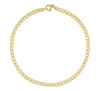 Goldarmband Curb Panzerkette aus 585 Gelbgold - 2,7 mm - geschliffene Glieder variante 23 cm