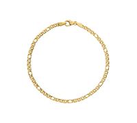 Goldarmband JOBO, gelb (gelbgold 585), Armbänder, Damen, 19cm, Gelbgold 585, Goldarmband, Zwillings-Panzerarmband 585 Gold 19 cm (41363741-0) gelbgold 585