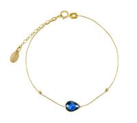Goldarmband Josette mit blauem Brilliance Zirconia