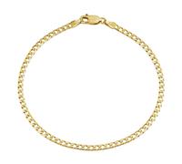 Goldarmband SQUARE CURB Panzerkette 2,7 mm für Damen und Herren - Y variante 19 cm