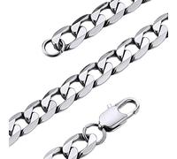 GoldChic Panzerkette Herren Damen Edelstahl Kette 50CM Halskette Kubanische Edelstahlkette Männer Gliederkette Hip Hop Kette Schmuck