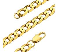 GoldChic Panzerkette Herren Damen Edelstahl Kette 55CM Halskette Kubanische Edelstahlkette Männer Gliederkette Hip Hop Kette Schmuck