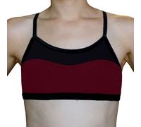 Golden Circle Clothing Bustier zweifarbig Dunkelrot-Schwarz 34-36