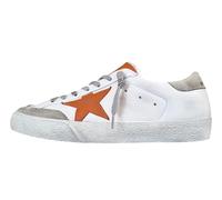 Golden Goose Sneakers Herren Vintage Super Star 11135 Weiß und Orange, Weiß Orange und Grau, 41 EU