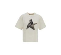 Golden Goose - Star Print Oversized T-Shirt In Pure Cotton - Größe M - weiß