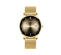 (Golden Grau) Luxus Herren Quarz Uhren Kontrast Zeiger Cat Eye Gradient Business Edelstahl