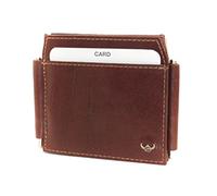 Golden Head Geldklammer, 11x9 cm, Braun, Unisex, Leder, Clip-Funktion, Zweifarbiges Design, Edles Rindleder