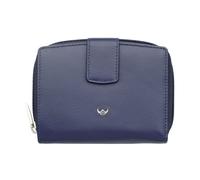 Golden Head Leder-Geldbörse Madrid RFID Protect Kombischeintasche mit Riegel 1438 Dunkelblau