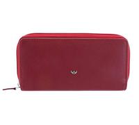 Golden Head Damenbörse Polo - Leder, Außenfach mit Reißverschluss - Rot, 19 cm