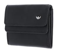 Golden Head Polo RFID Protect Zipped Billfold Coin Wallet with Front Snap Closure Black