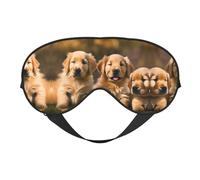 Golden Retriever Augenmaske mit Hunde-Motiv, weiche Verdunkelungs-Augenmaske, Reise-Augenmaske, Seitenschläfer-Augenabdeckung, Schlafmaske für Männer und Frauen