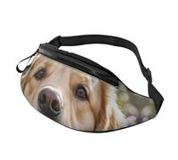 Golden Retriever Bauchtasche für Herren und Damen, wasserdichte Sport-Hüfttasche, modische Gürteltasche, Umhängetasche, Hüfttasche mit verstellbarem Riemen, große Schultertasche, Geldbörse für Reisen