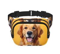 Golden Retriever bedruckte multifunktionale Hüfttasche, Unisex, trendige Kuriertasche, Reise-Sport-Aufbewahrungstasche