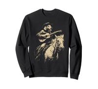Golden Retriever Cowboy spielt Gitarre Rustikaler Westernhund Sweatshirt