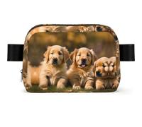 Golden Retriever Gürteltasche mit Hundemotiv, quadratisch, für Männer und Frauen, verstellbare Gürteltasche, wasserdicht, Crossbody-Tasche, Brusttasche