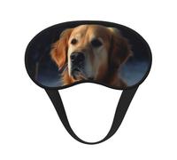 Golden Retriever Schlafmaske für Damen und Herren, Augenmaske zum Schlafen, lichtblockierend, Schlafmaske, Augenbinde für Flugschläfer, weich, atmungsaktiv, Reiseaugenabdeckung für Seitenschläfer