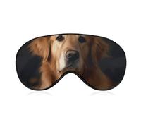 Golden Retriever Schlafmaske für Damen und Herren, Seitenschläfer-Augenabdeckung mit verstellbarem Riemen, weich, atmungsaktiv, Verdunkelungsmaske, rutschfest, tiefer Schlaf, Reisezubehör