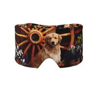 Golden Retriever Schlafmaske für Männer und Frauen, weiche Augenabdeckung, schalldichtes Schlaf-Ohrenschützer-Stirnband für Reisen, Nickerchen