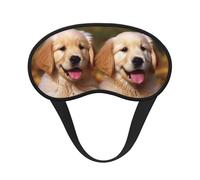Golden Retriever Schlafmaske für Seitenschläfer, verdunkelnde Augenmaske für Damen und Herren, Nulldruck-Schlafmasken, weiche, atmungsaktive Augenabdeckung, bequeme Augenbinde, Augenschutz für