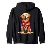 Golden Retriever Weihnachtspullover Happiness Kapuzenjacke