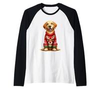Golden Retriever Weihnachtspullover Happiness Raglan