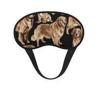 Golden Retrievers Print Verstellbare Augenabdeckung zum Schlafen, bequeme, druckfreie und atmungsaktive Schlafmasken