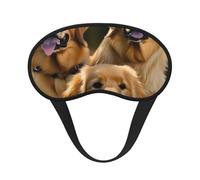Golden Retrievers Print Verstellbare Augenabdeckung zum Schlafen, bequeme, druckfreie und atmungsaktive Schlafmasken