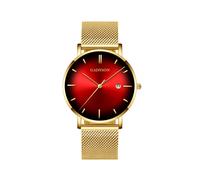 (Golden Rot) Luxus Herren Quarzuhren Kontrast Zeiger Cat Eye Gradient Business Edelstahlarmband