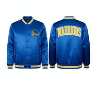 Golden State Warriors New Era USA EDITION Stitched Satin NBA Jacke Blau - M