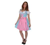 Golden Trachten Dirndl Set 3tlg Trachtenkleid 449gt Blaukaro. 42