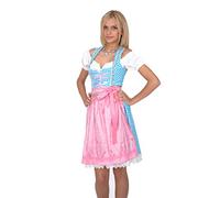 Golden Trachten Dirndl Set Trachtenkleid 3tl. Mit rosa schürze, Größe 42