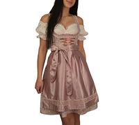 Golden Trachten Dirndl Set Trachtenkleid Pastelviolett fein geblümt Gr 34 bis 42 522GT (46)
