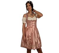 Golden Trachten Dirndl Set Trachtenkleid Rosa Weiß gepunktet Gr 34 bis 42 517GT (36)