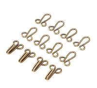 Goldene Haken und Ösen Zum Nähen, 17 Mm, Mäntel Zum Übernähen, Große Haken, Mäntel (Bronze), 10 Stück Pelzhakenverschlüsse (Befestigen Sie den Halsbandhaken aus Bronze mit)