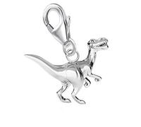 Goldene Hufeisen Dinosaurier Charm Anhänger 925 Silber für Bettelarmband Charmkette