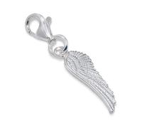 Goldene Hufeisen Engelsflügel Charm Anhänger 925 Sterling-Silber für Bettelarmband Charmkette