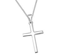 Goldene Hufeisen Kreuz Anhänger mit Halskette 925 Echt Sterling Silber Mädchen Kinder Jungen Damen Taufe Kommunion Konfirmation Kette 40