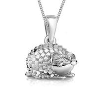 Goldene Hufeisen Mini Igel Anhänger mit Halskette aus 925 Echt Sterling-Silber Mädchen Kinder 40 cm