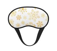 Goldene Schneeflocke Weihnachten Weiß,Vollständige Augenabdeckungen, lichtundurchlässige Schlafmasken, Verdunkelungs-Augenschützer