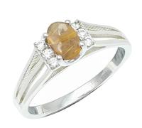 Goldener Rutilquarz Edelstein Sterling Silber Handgefertigter Band Ring Geschenkartikel für Männer und Frauen in allen Größen Schmuck CRG1241BM13_(59 (18.8))
