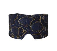 Goldenes Linear mit Farbverlauf und Ginkgo-Biloba-Blättern, Vollständige Augenabdeckungen, lichtblockierende Augenmaske, Schlafaugen- und Ohrenschützer