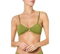 goldenpoint Bikini Damen Badeanzug Bustier-BH mit Kordelzug, Farbe Grün, Größe 80