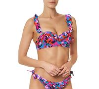 goldenpoint Bikini Damen Badeanzug Push-up-BH Stickerei Groovie Holiday, Farbe Mehrfarbig, Größe 85