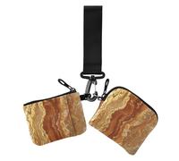 Goldfarbene Marmor-Textur, Damen-Münzgeldbörse, Kartenhalter, klein, tragbar, mit Reißverschlussfach für Frauen, 2 Stück, Goldfarbene Marmor-Textur, 1 size, Casual