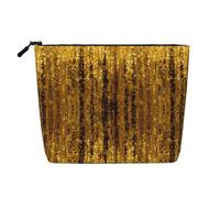 Goldfarbene Pailletten-Glitzer, wasserdicht, großes Fassungsvermögen, mit Reißverschluss, Reisen, Geschäftsreise, Zuhause, multifunktionale Make-up-Tasche, Aufbewahrungstasche, Münzgeldbörse, Schwarz