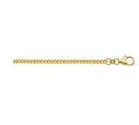 Goldkette ADELIA´S "Damen 585 Gold Flach Panzer Halskette Ø 1,4 mm", gold, Halsketten, Damen, 50, Gelbgold 585 Gold, Gelbgold 585, Gold, Goldkette, Goldschmuck für Damen (54712127-0) gold