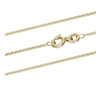 Goldkette Ankerkette 1,1 mm 333-585 - 750 Gold oder Silber vergoldet, Länge:45 cm, Material:925 Sterlingsilber vergoldet